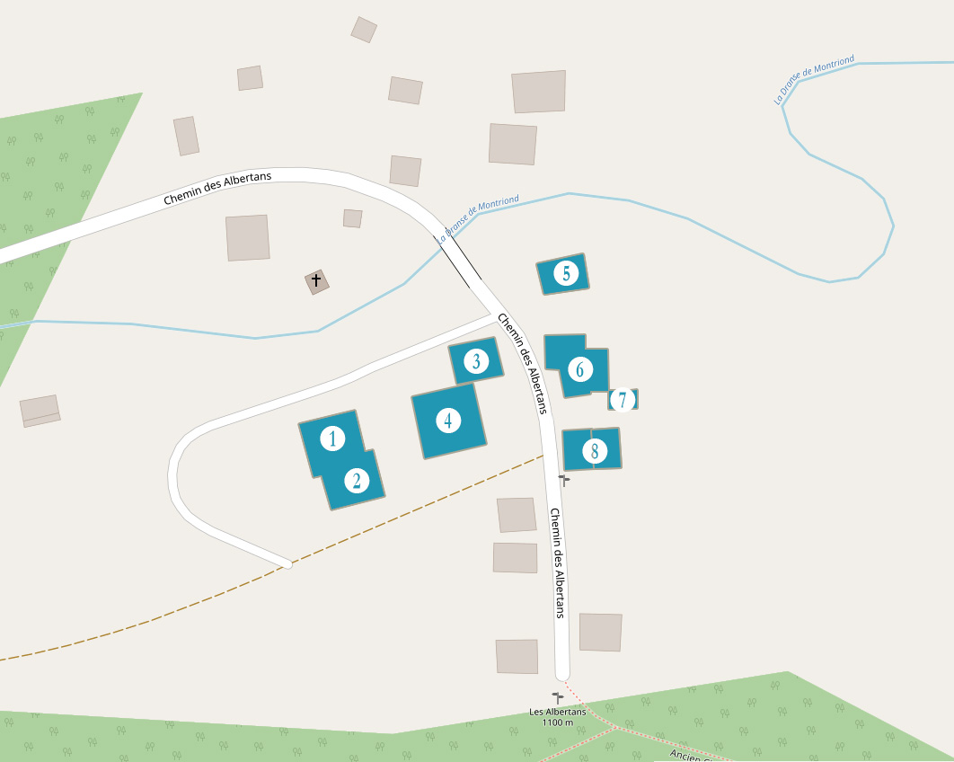 Plan des chalets des Albertans